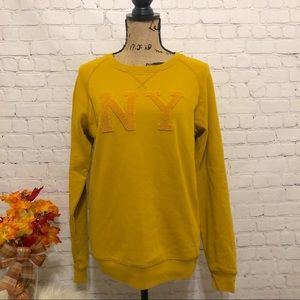 OLD NAVY YELLOW NEW YORK PULLOVER SWEATSHIRT SMALL